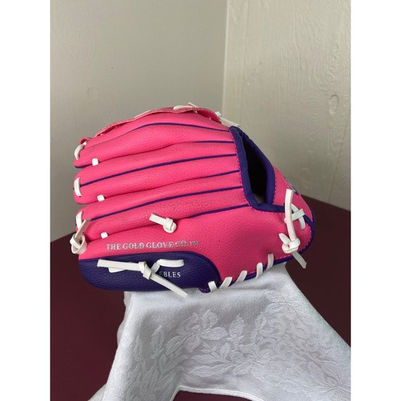 Rawlings Child’s Baseball Mitt Right Handed Player’s Series Pink Purple - Picture 3 of 5